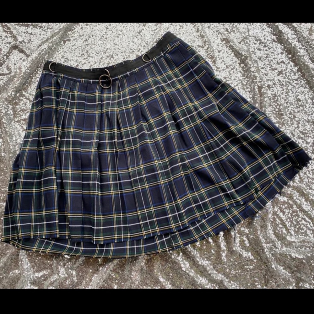 Current mood plaid skirt